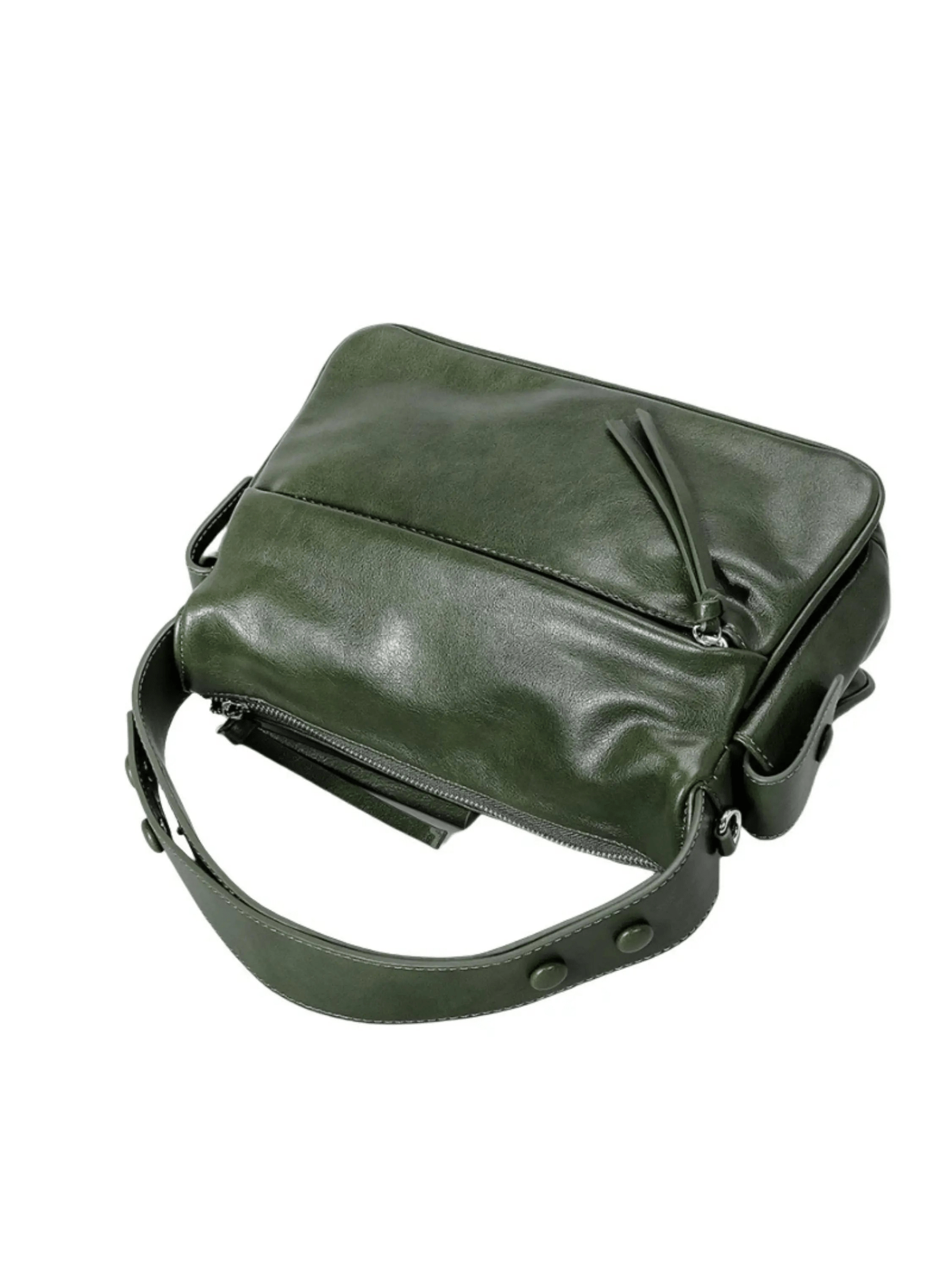 Classic Green Shoulder Bag – Everyday Elegance with Spacious Design