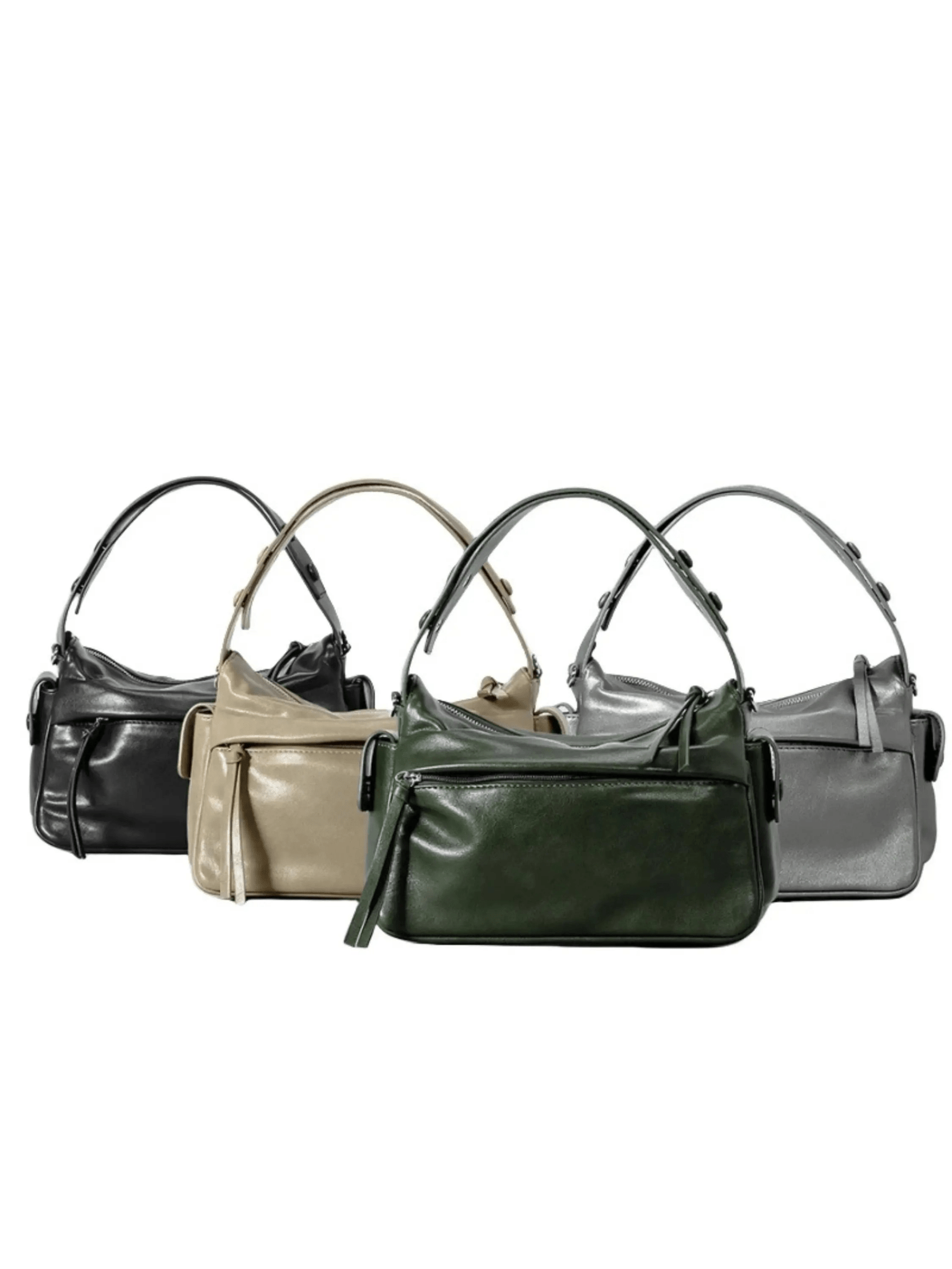 Classic Green Shoulder Bag – Everyday Elegance with Spacious Design