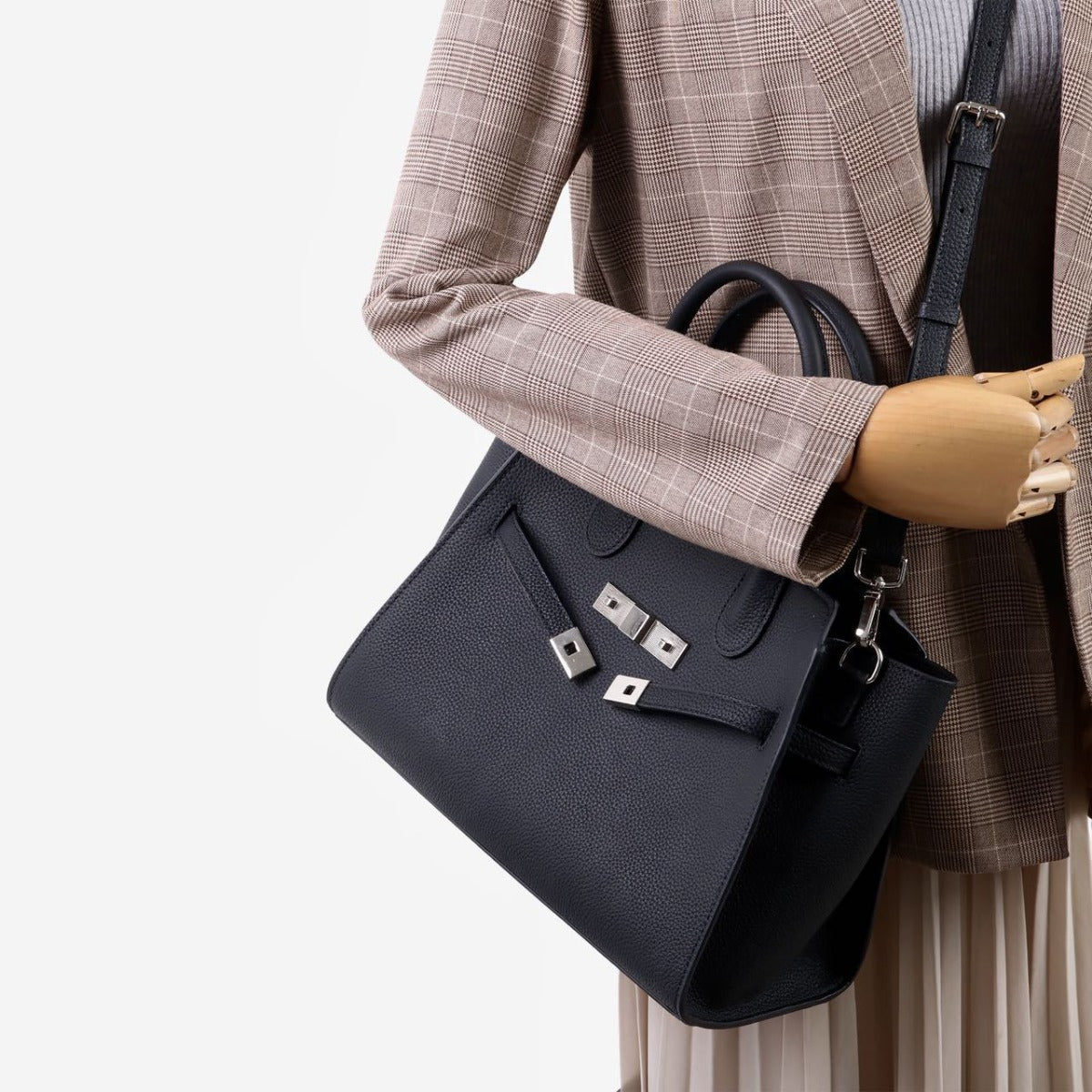 Isabella Apricot Leather Satchel