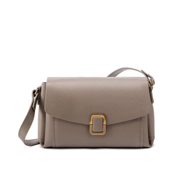 Minimalist Leather Flap Shoulder Bag