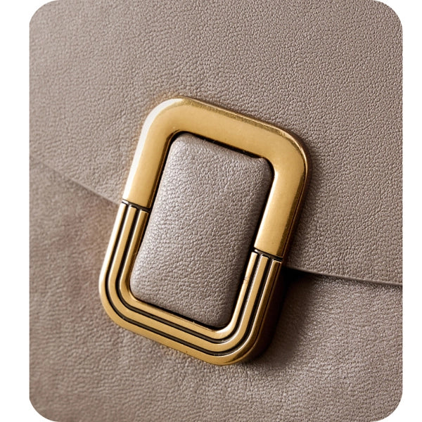 Minimalist Leather Flap Shoulder Bag