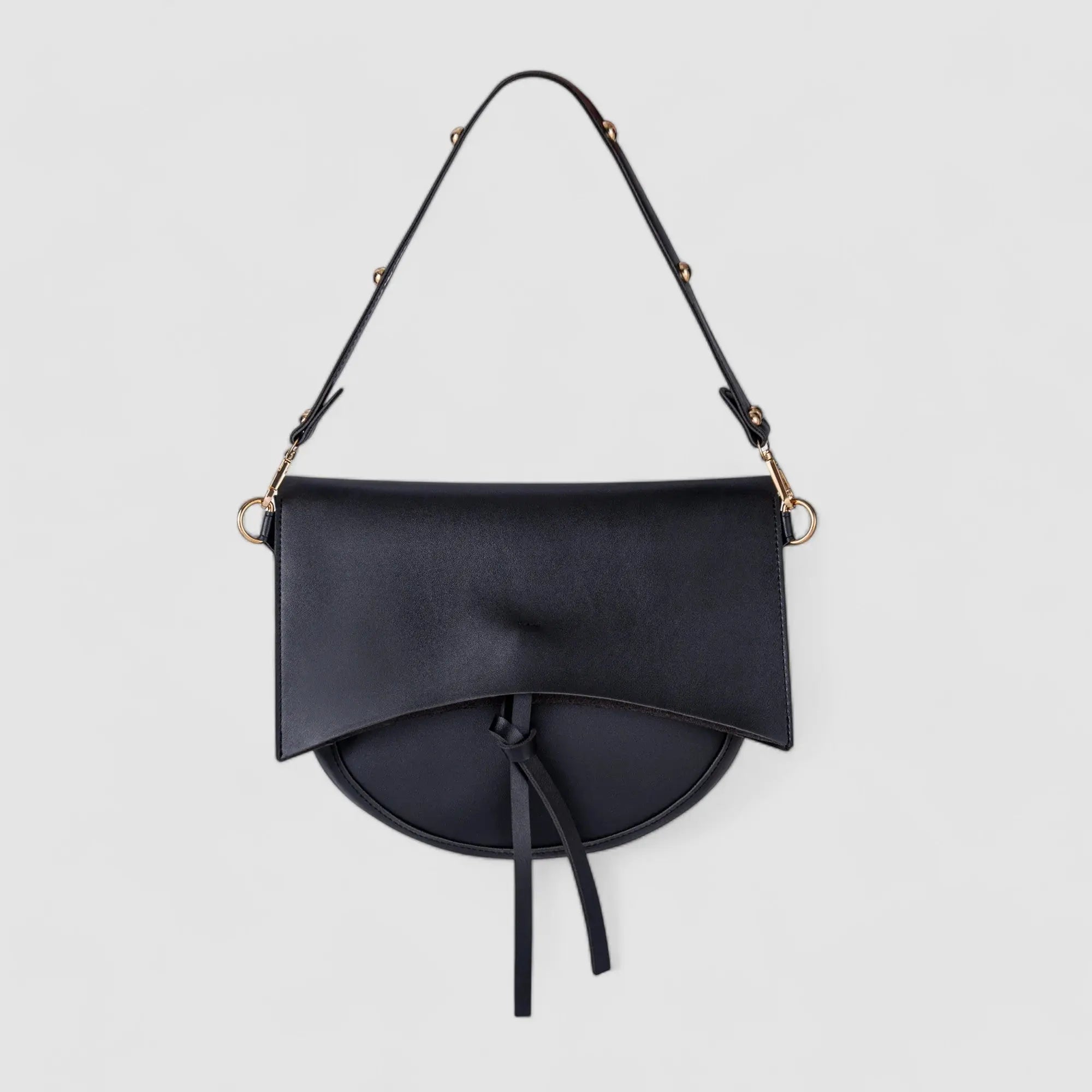Isla | Contemporary Black Leather Crossbody – Sleek & Stylish