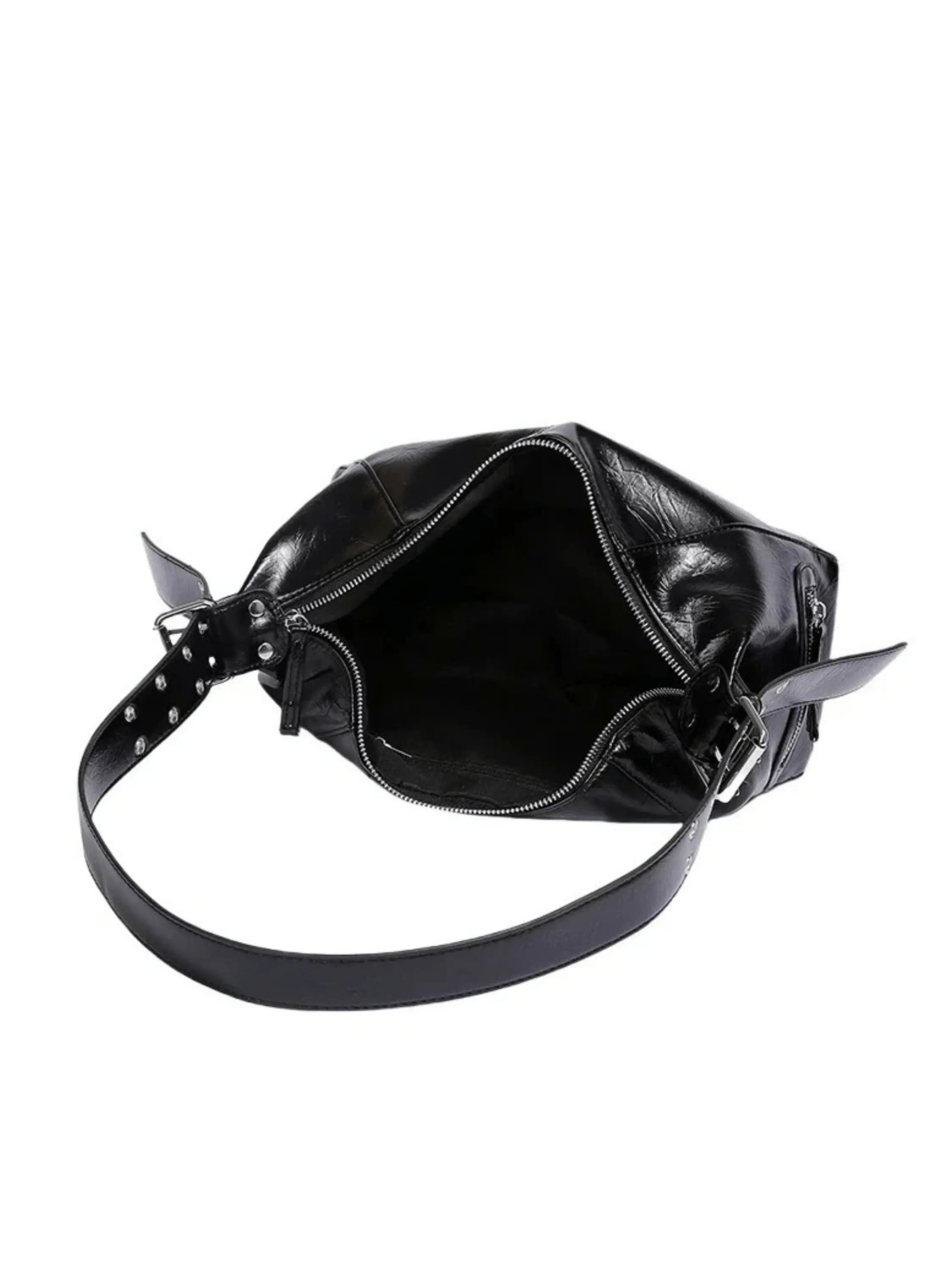 Noir Crescent Shoulder Bag