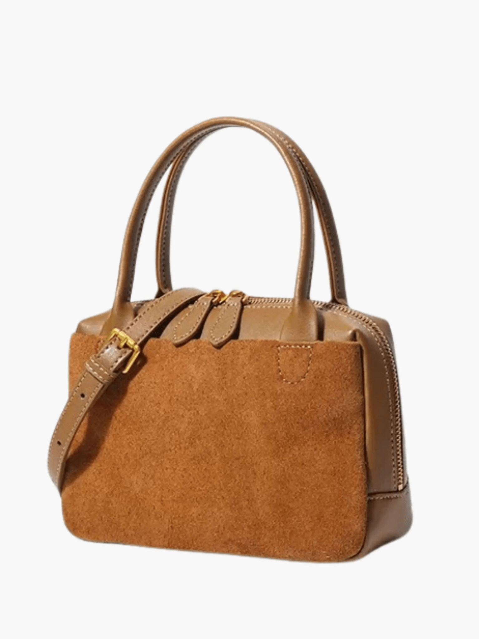 Luthira | Suede & Leather Handbag – Rustic Elegance