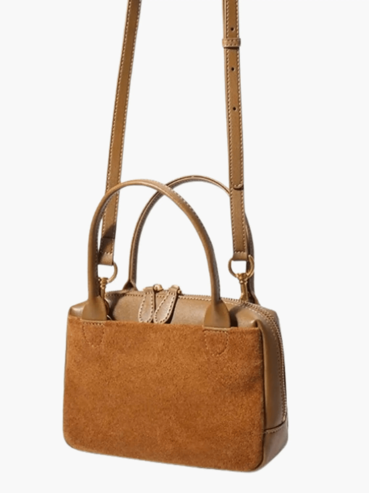 Luthira | Suede & Leather Handbag – Rustic Elegance