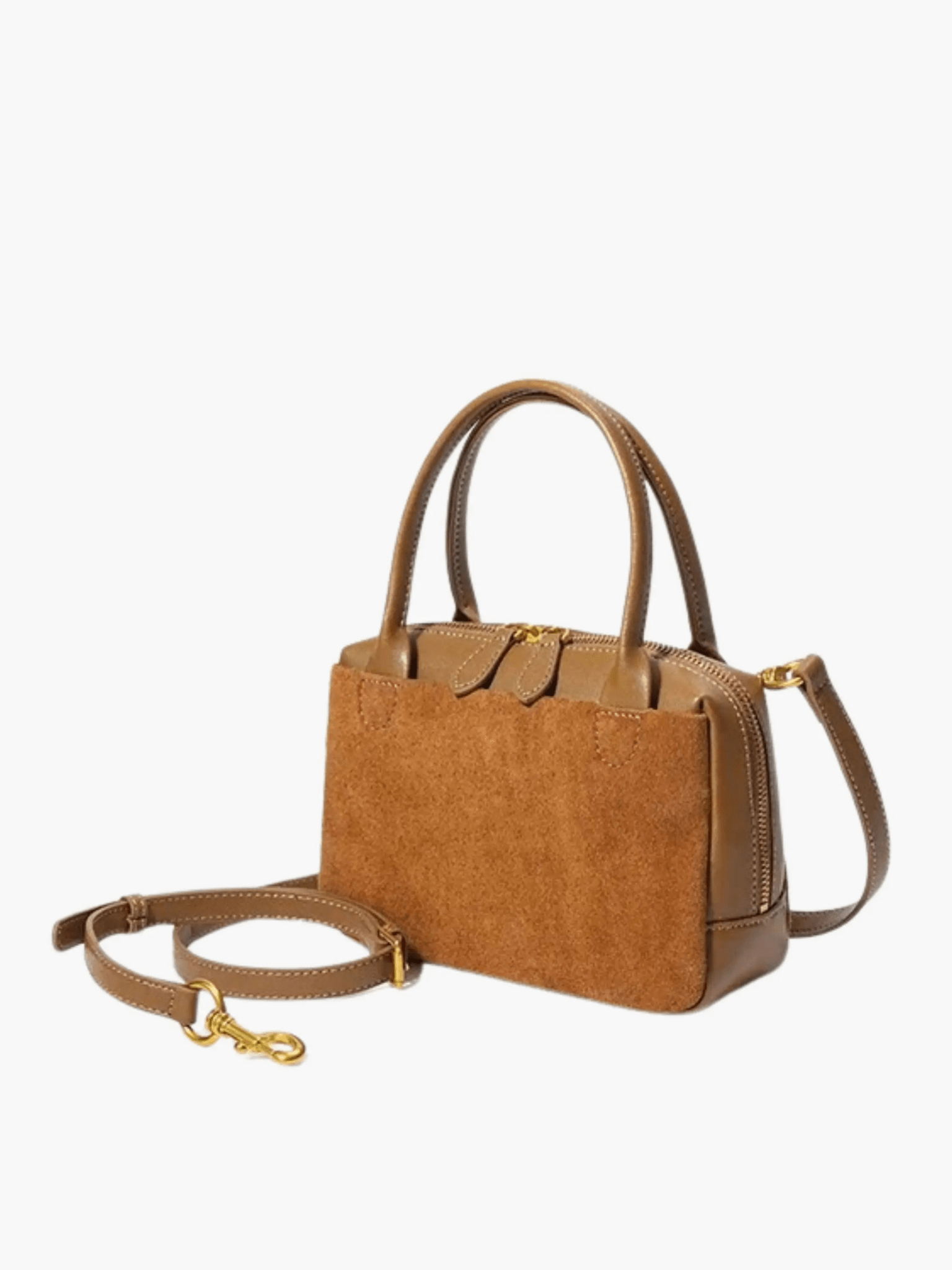 Luthira | Suede & Leather Handbag – Rustic Elegance