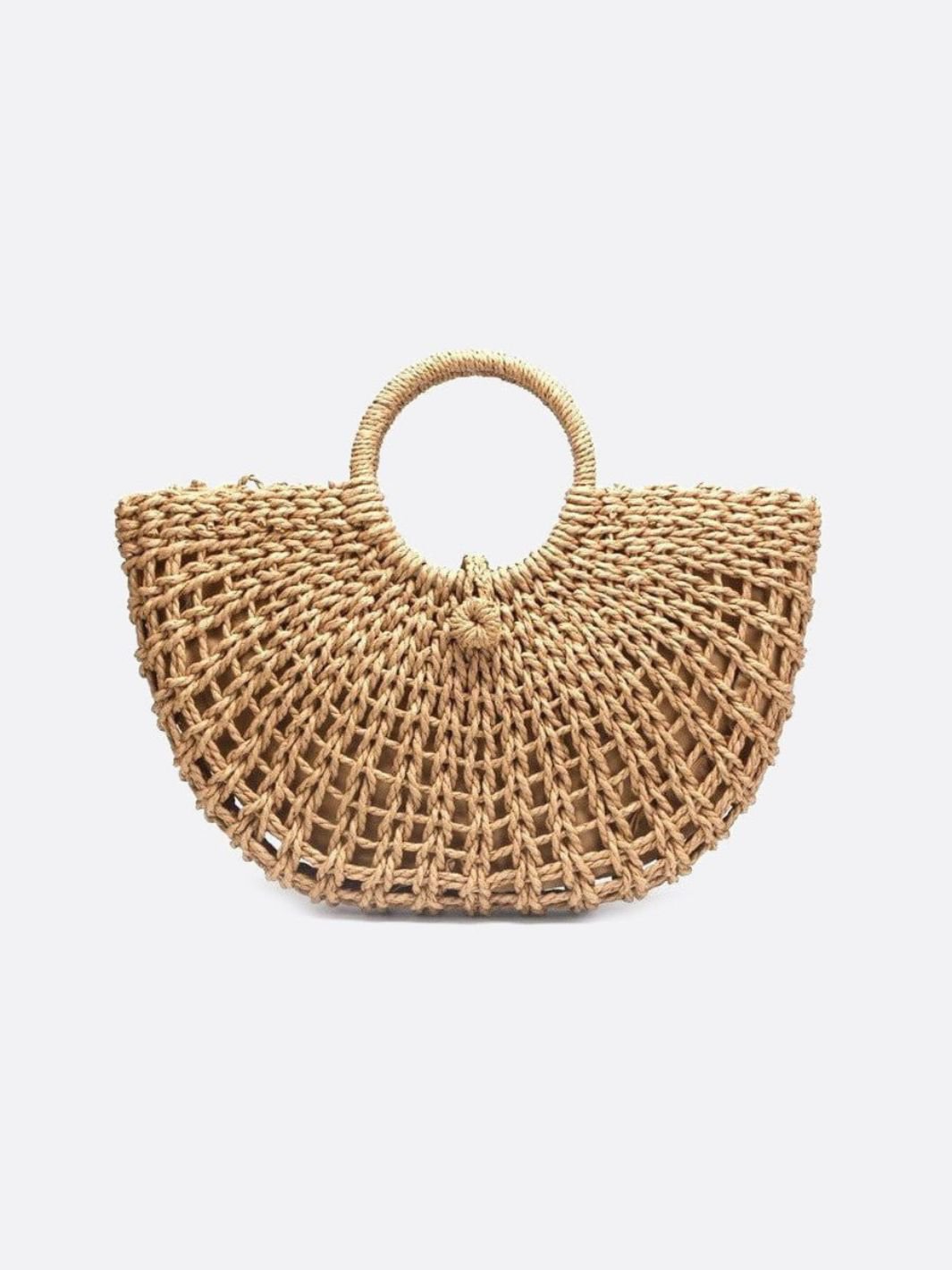 Sunrise Woven Half-Moon Tote