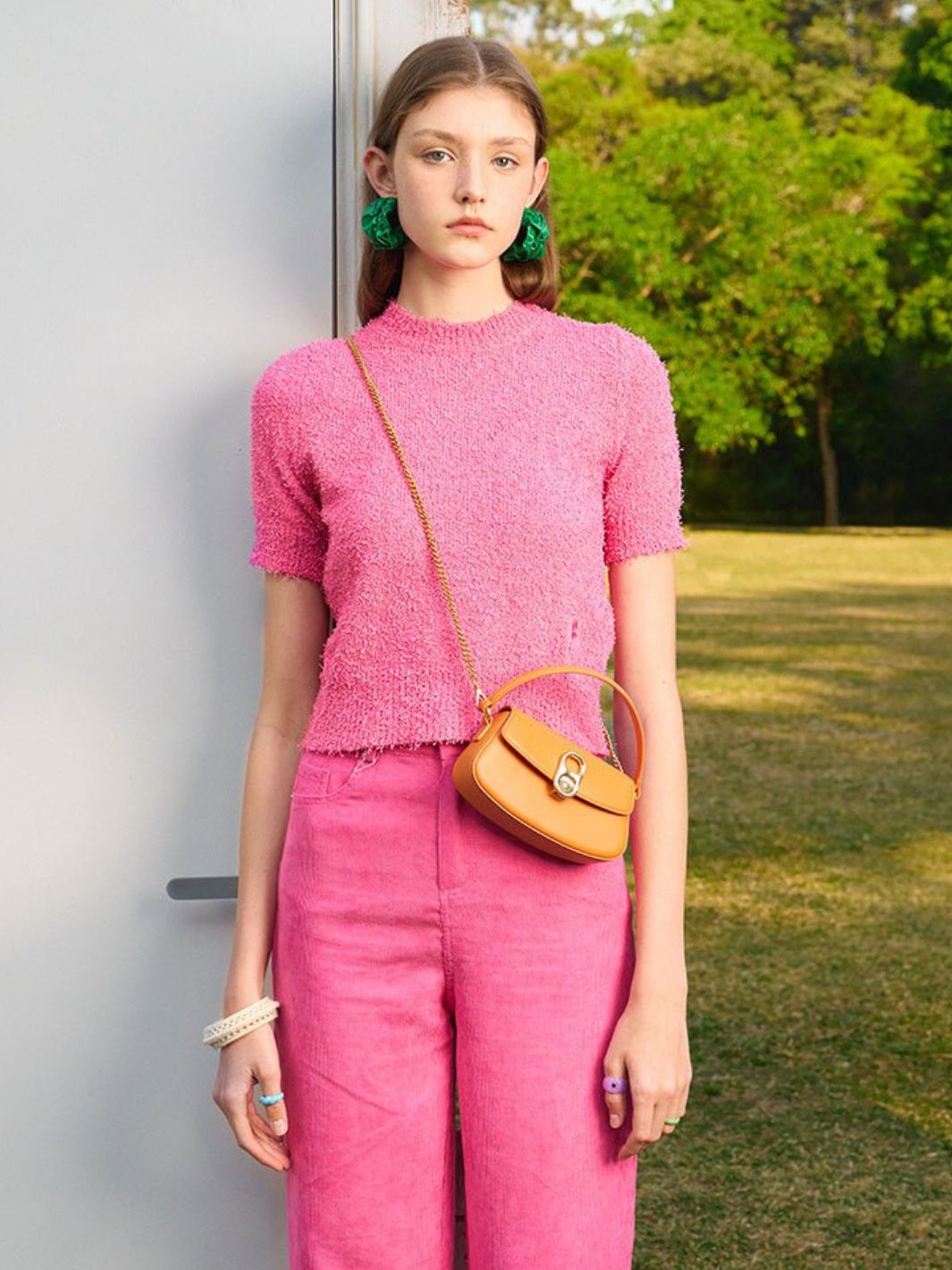 Ava – Bold Mini Shoulder Bag in Lime Green