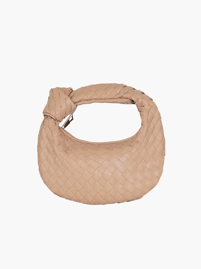 Piper – Compact Woven Handbag with Knot Handle