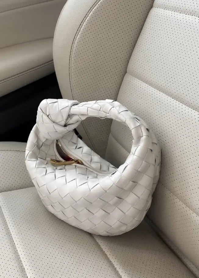 Piper – Compact Woven Handbag with Knot Handle