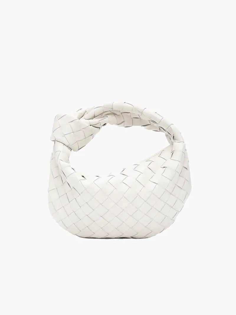 Piper – Compact Woven Handbag with Knot Handle