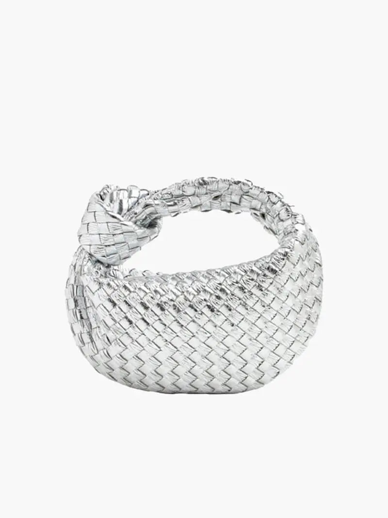 Piper – Compact Woven Handbag with Knot Handle