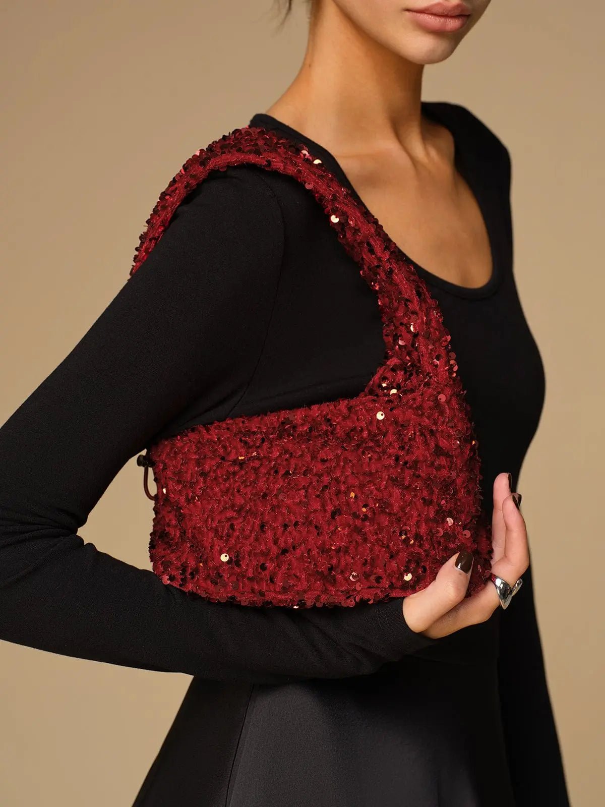 Ruby – Red Sequined Mini Bag