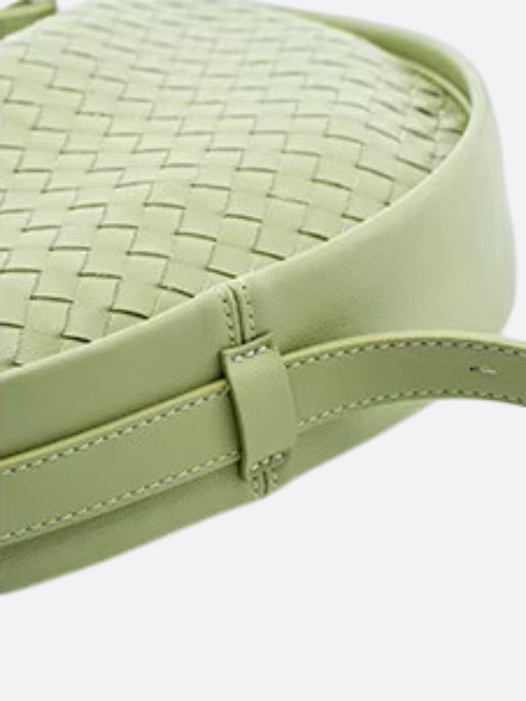 Sage Woven Crescent Bag