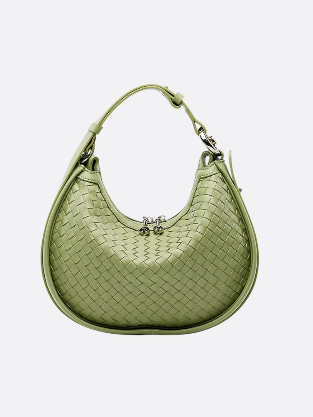 Sage Woven Crescent Bag