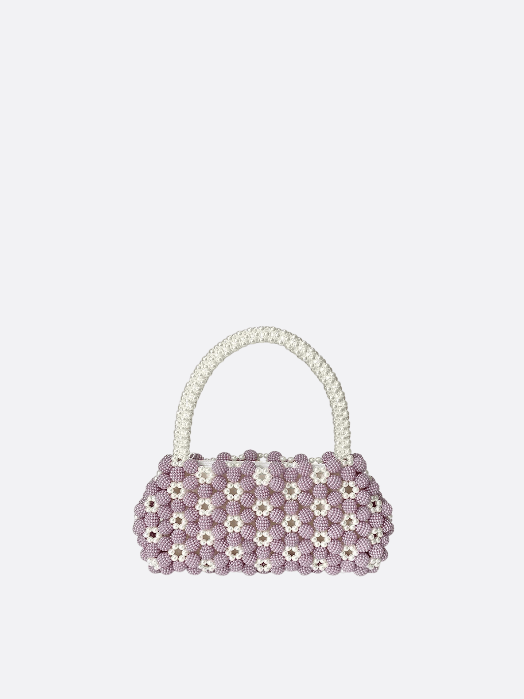 Lilac Pearl Blossom Beaded Bag