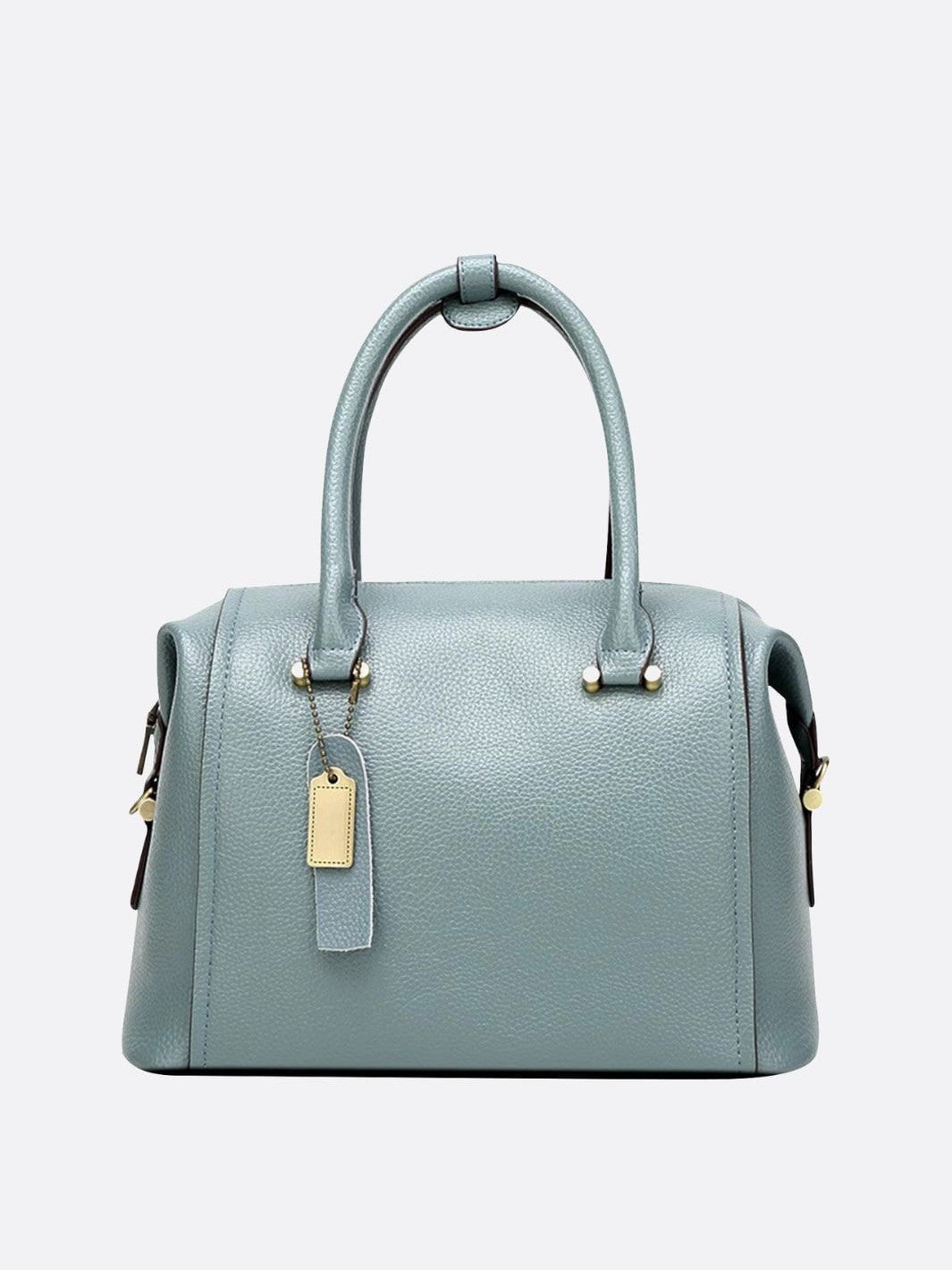 Turquoise Bowling Handbag – Modern Shape with Timeless Charm