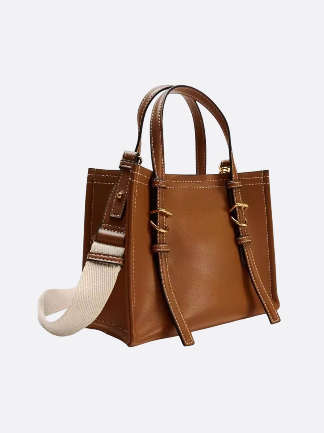 Isolde | Camel Leather Tote Bag – Structured & Versatile