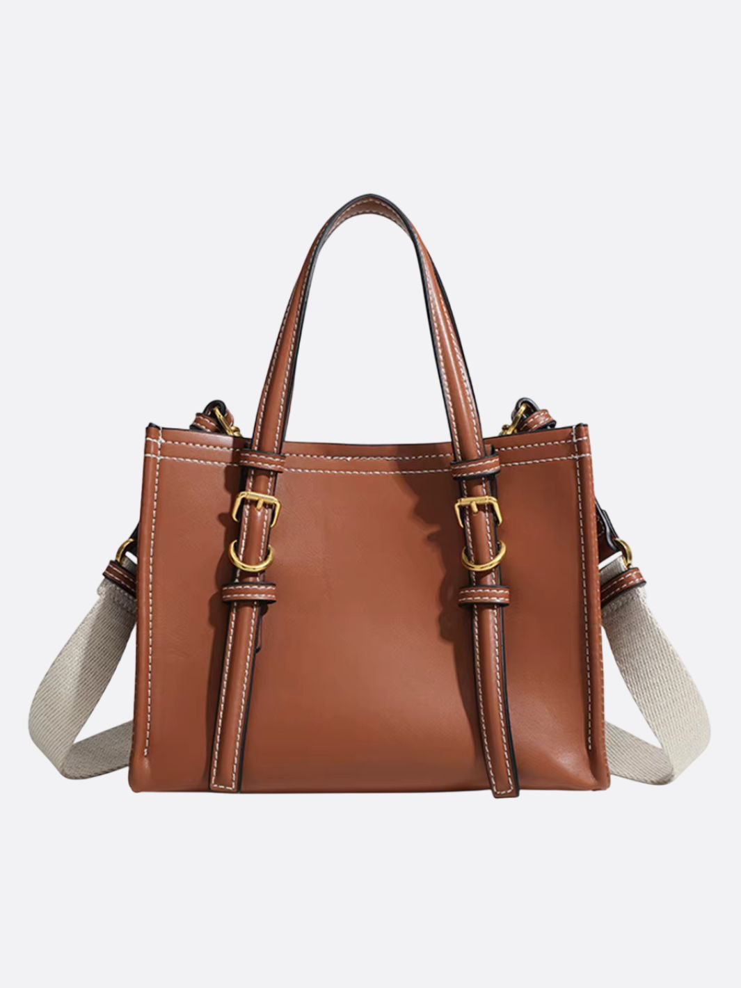 Isolde | Camel Leather Tote Bag – Structured & Versatile