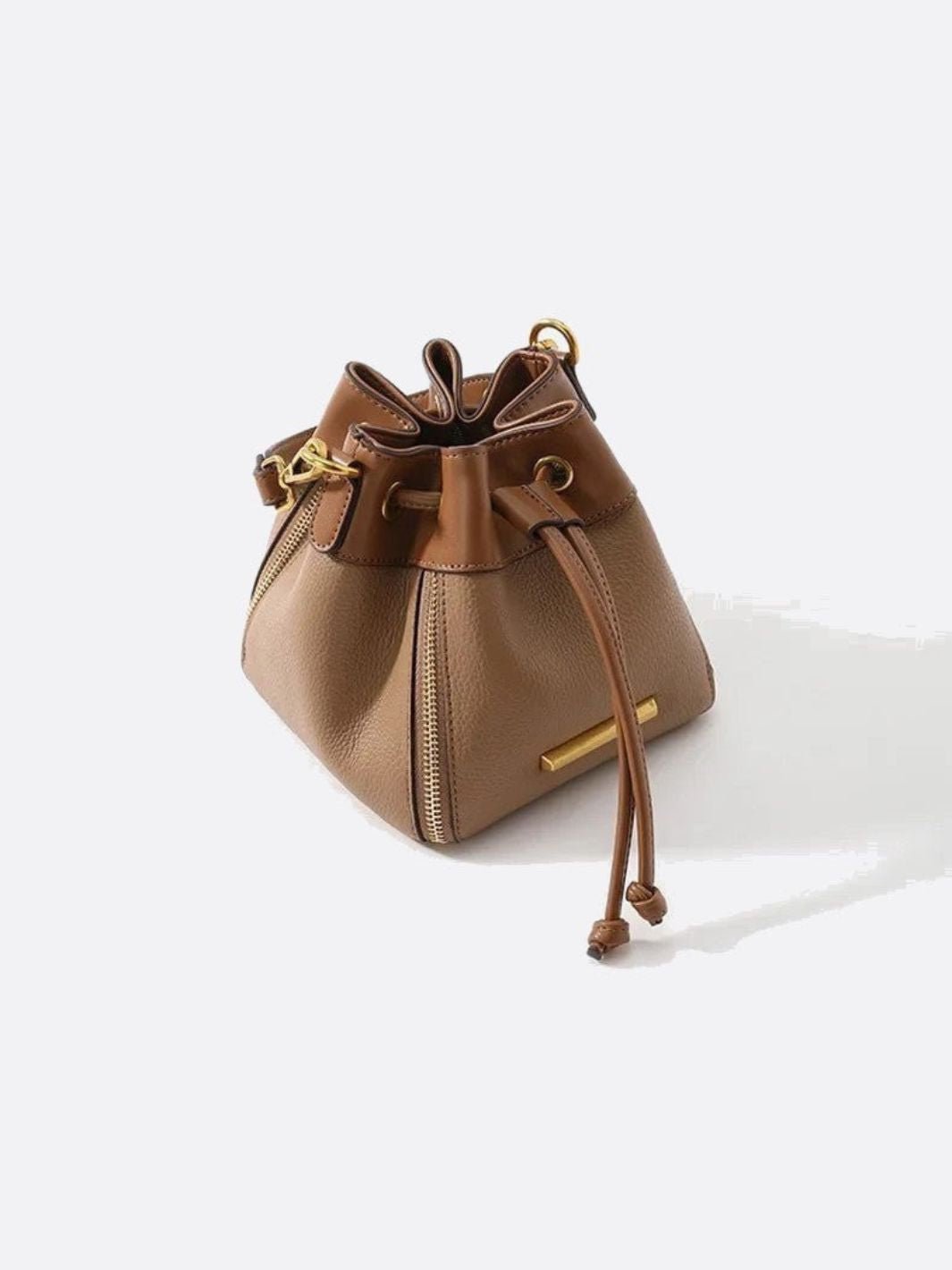 Elena Two-Tone Bucket Bag