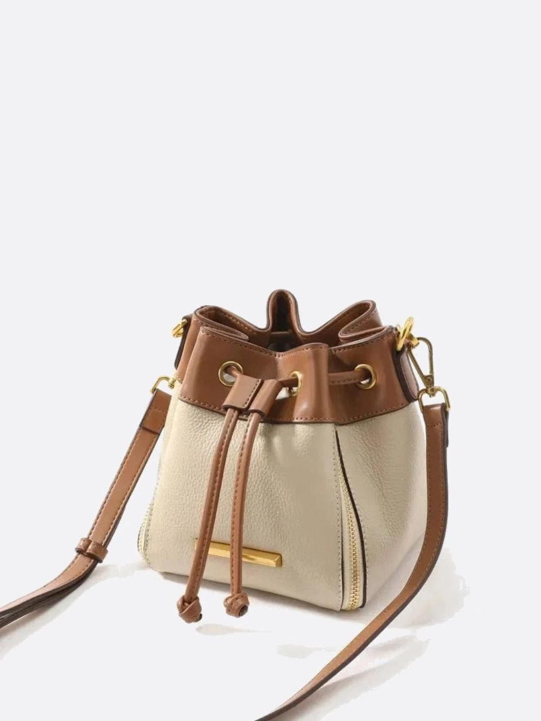 Elena Two-Tone Bucket Bag