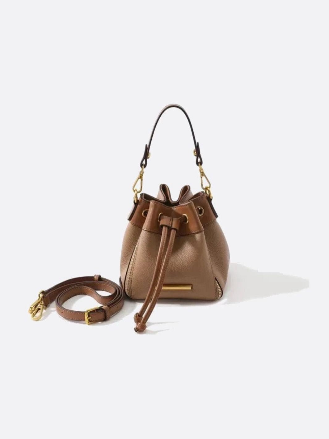 Elena Two-Tone Bucket Bag