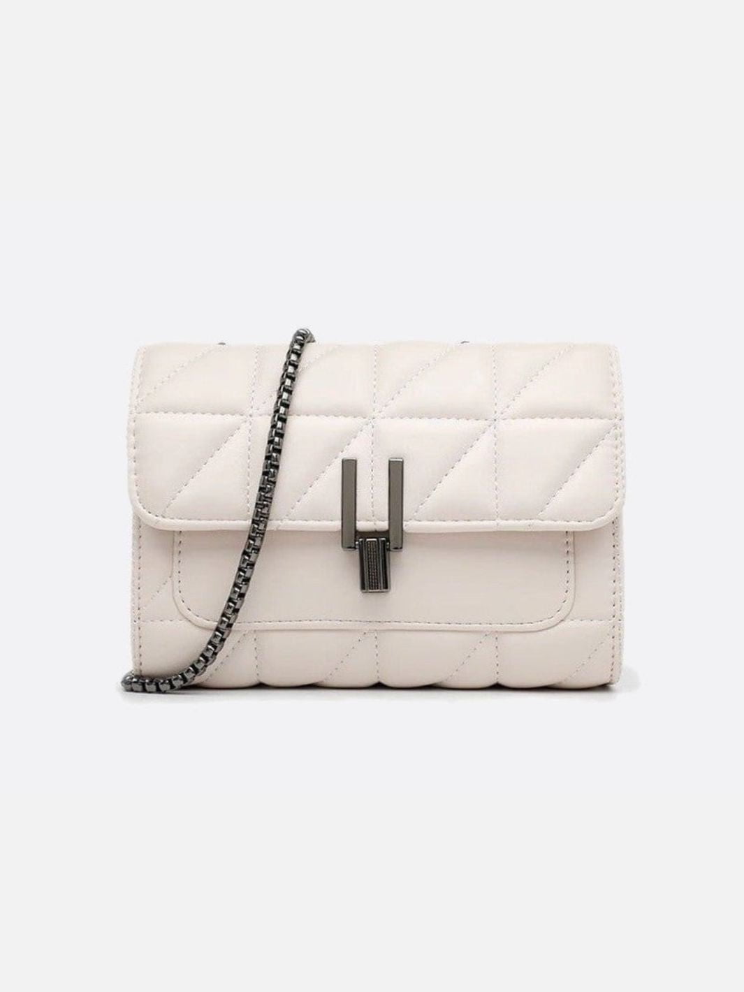 Vivienne | Quilted Black Leather Crossbody – Classic Elegance