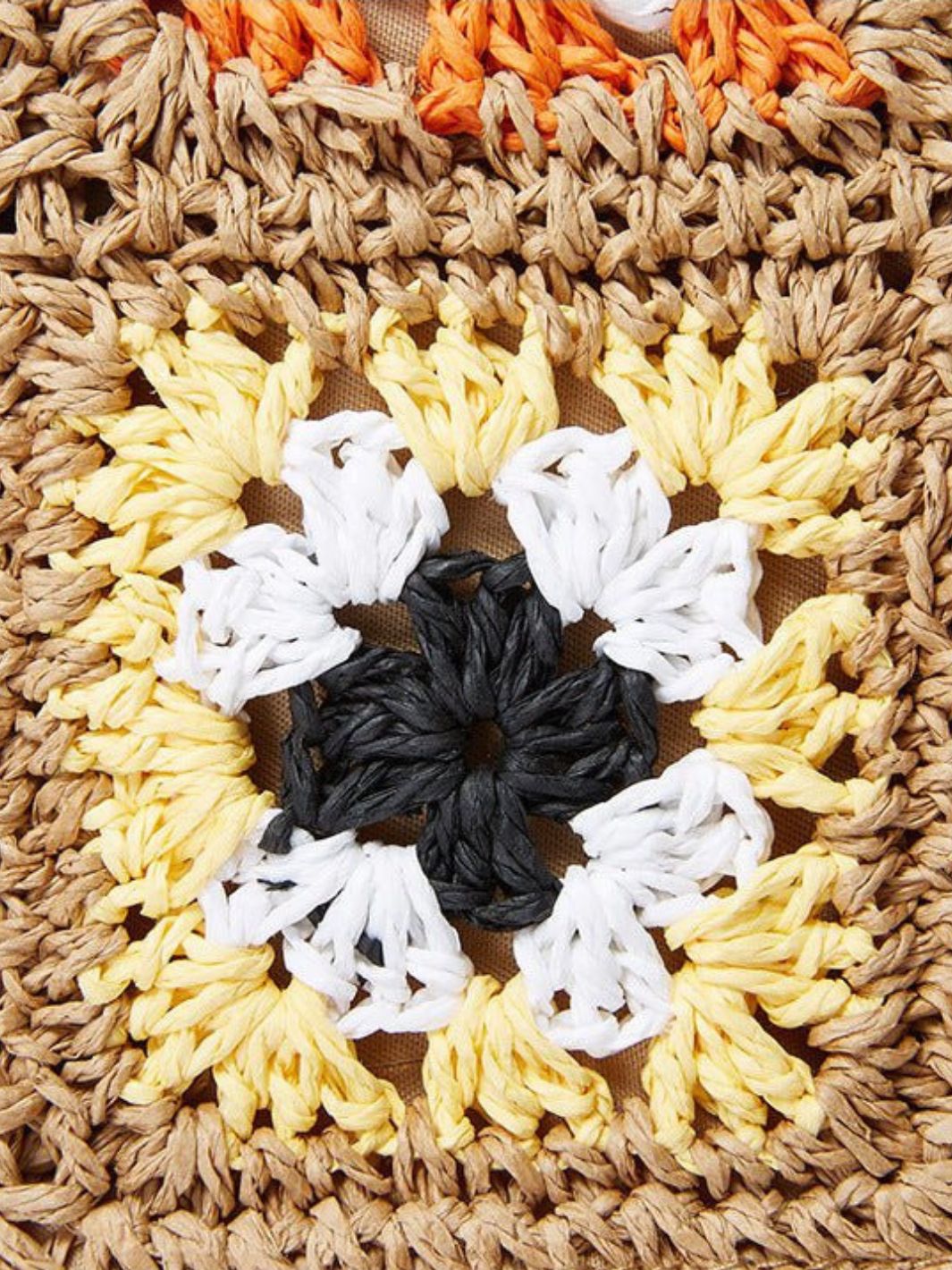 Boho Crochet & Straw Crossbody Bag