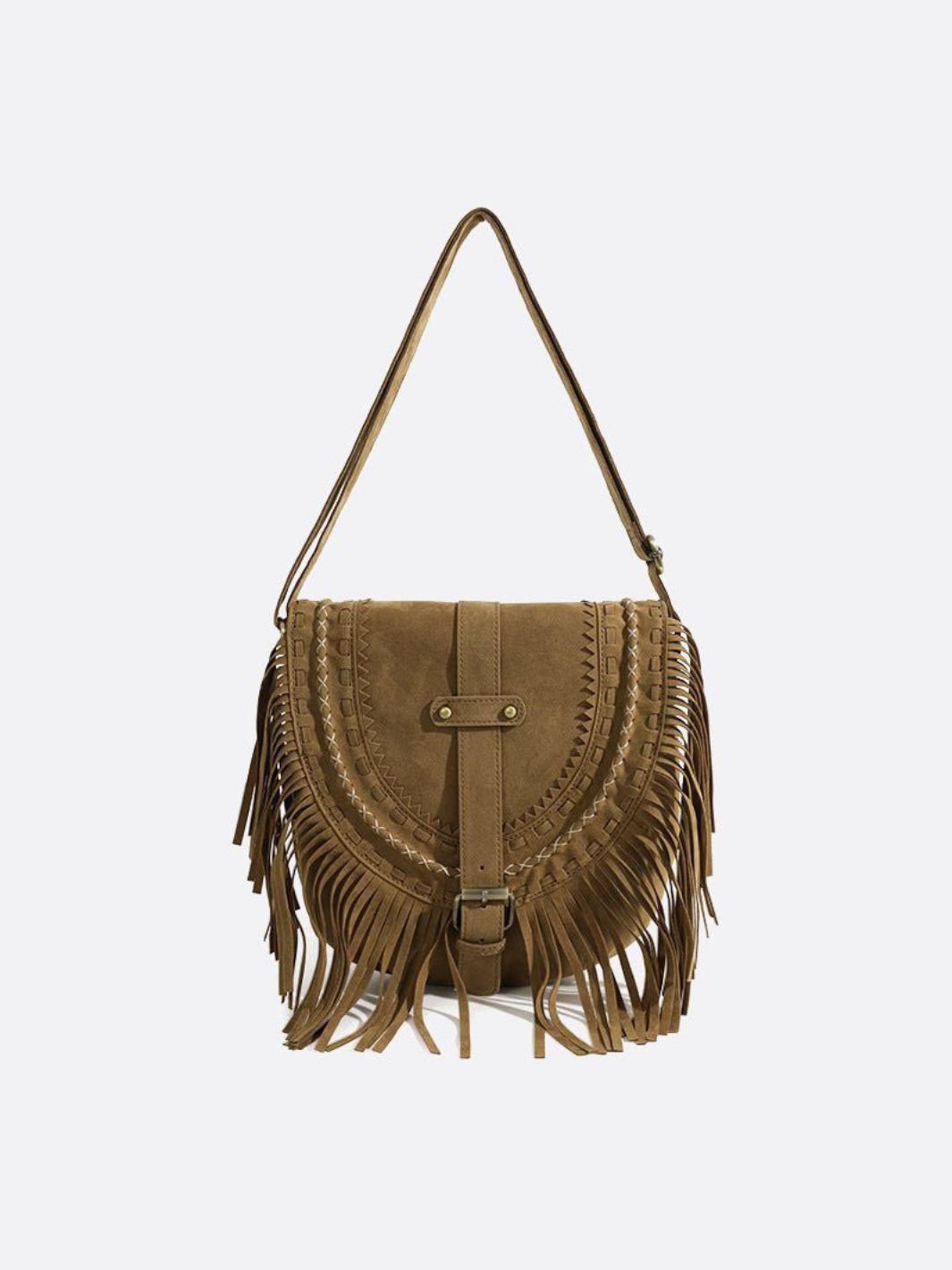 Maya – Suede Fringe Shoulder Bag