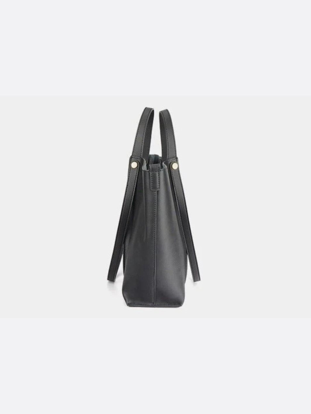 Lyora Solé Black Leather Tote with Pouch