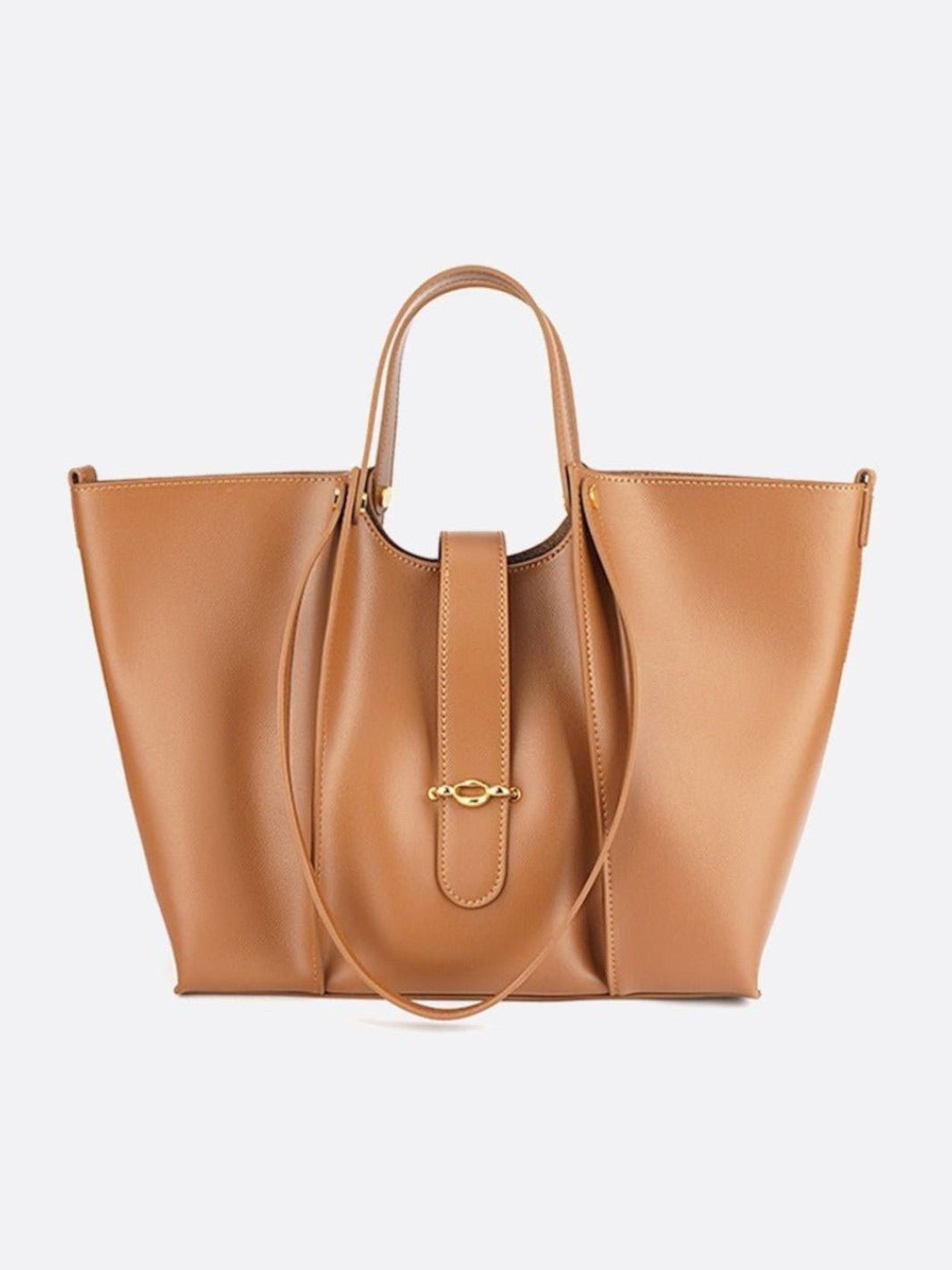 Lyora Solé Black Leather Tote with Pouch