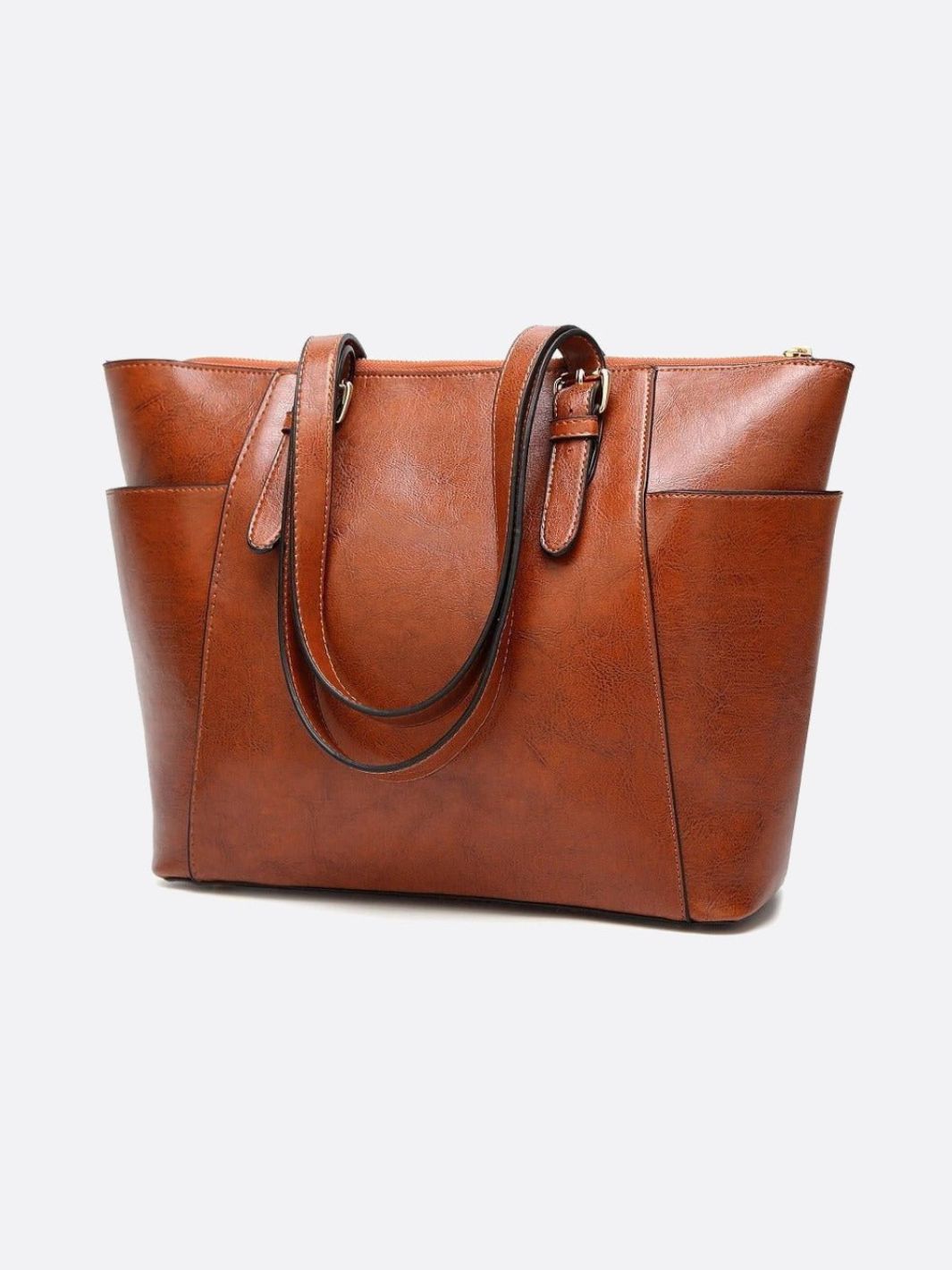 Clara – Camel Leather Tote Bag