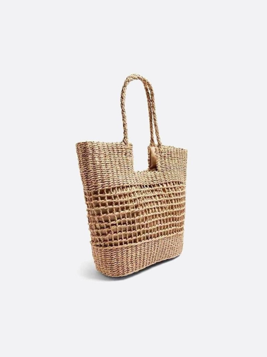 Natural Woven Rope Tote Bag