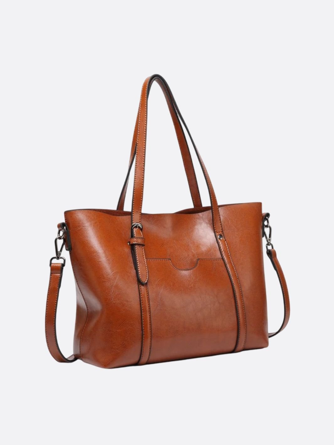 Brown Leather Tote Bag – Classic Design with Everyday Functionality