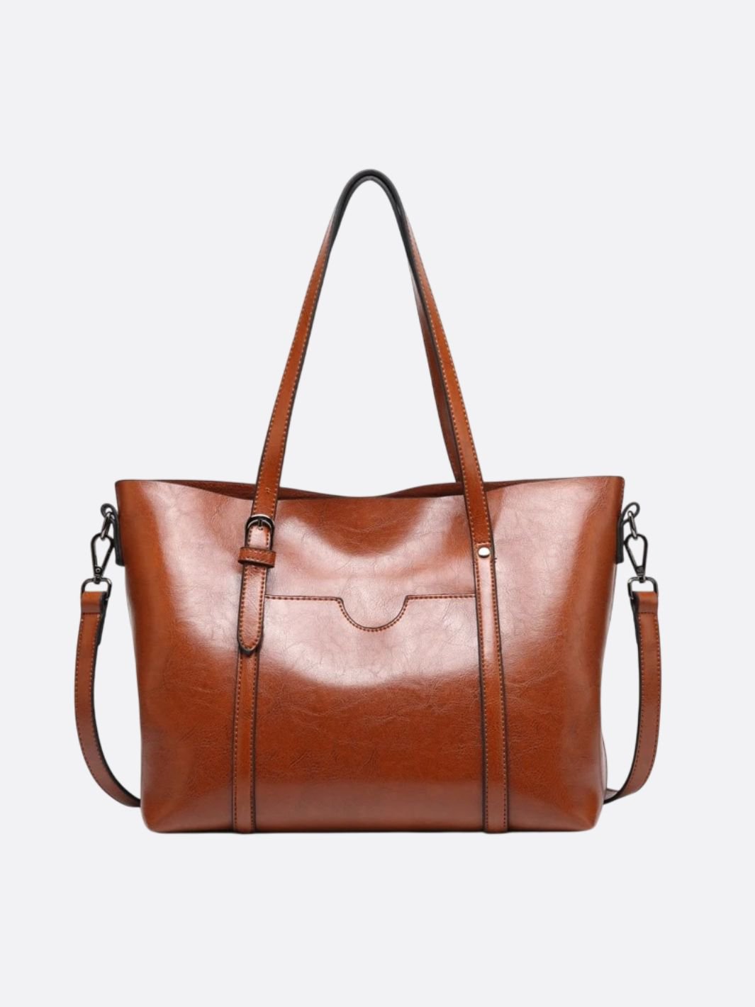Brown Leather Tote Bag – Classic Design with Everyday Functionality