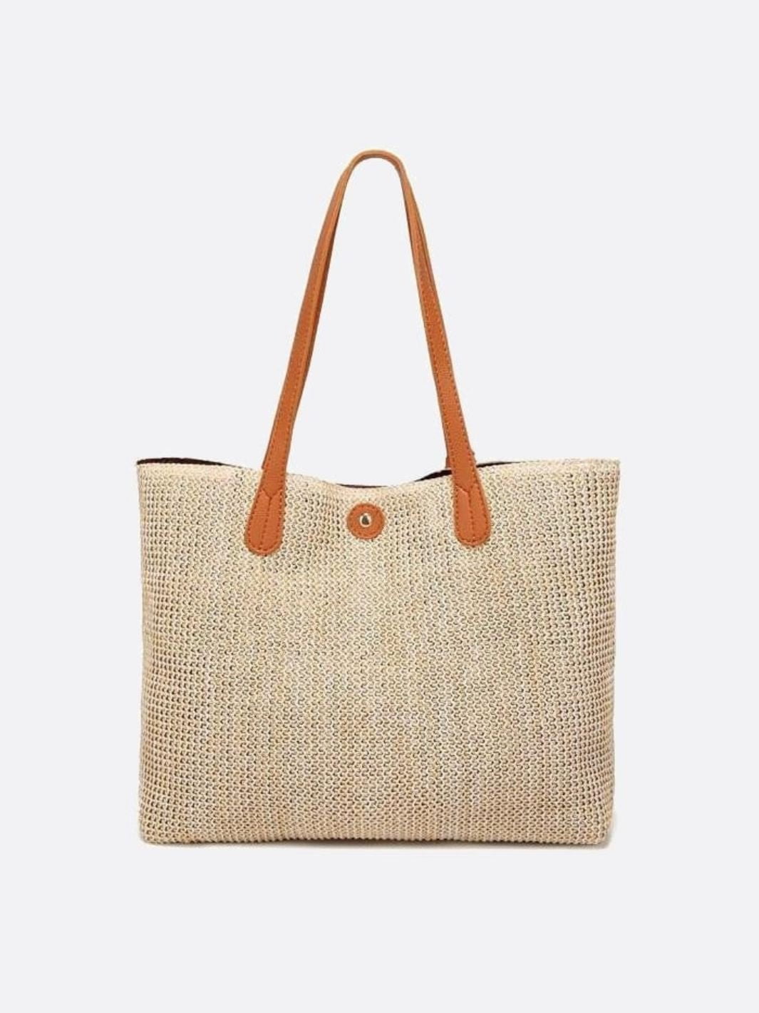Isla Straw Tote Bag with Tassel Detail