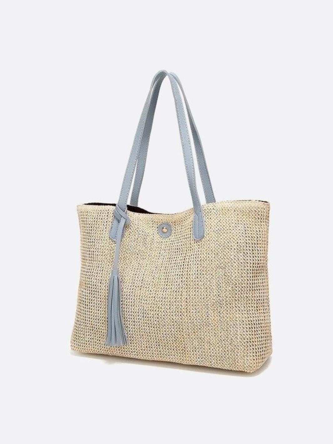 Isla Straw Tote Bag with Tassel Detail