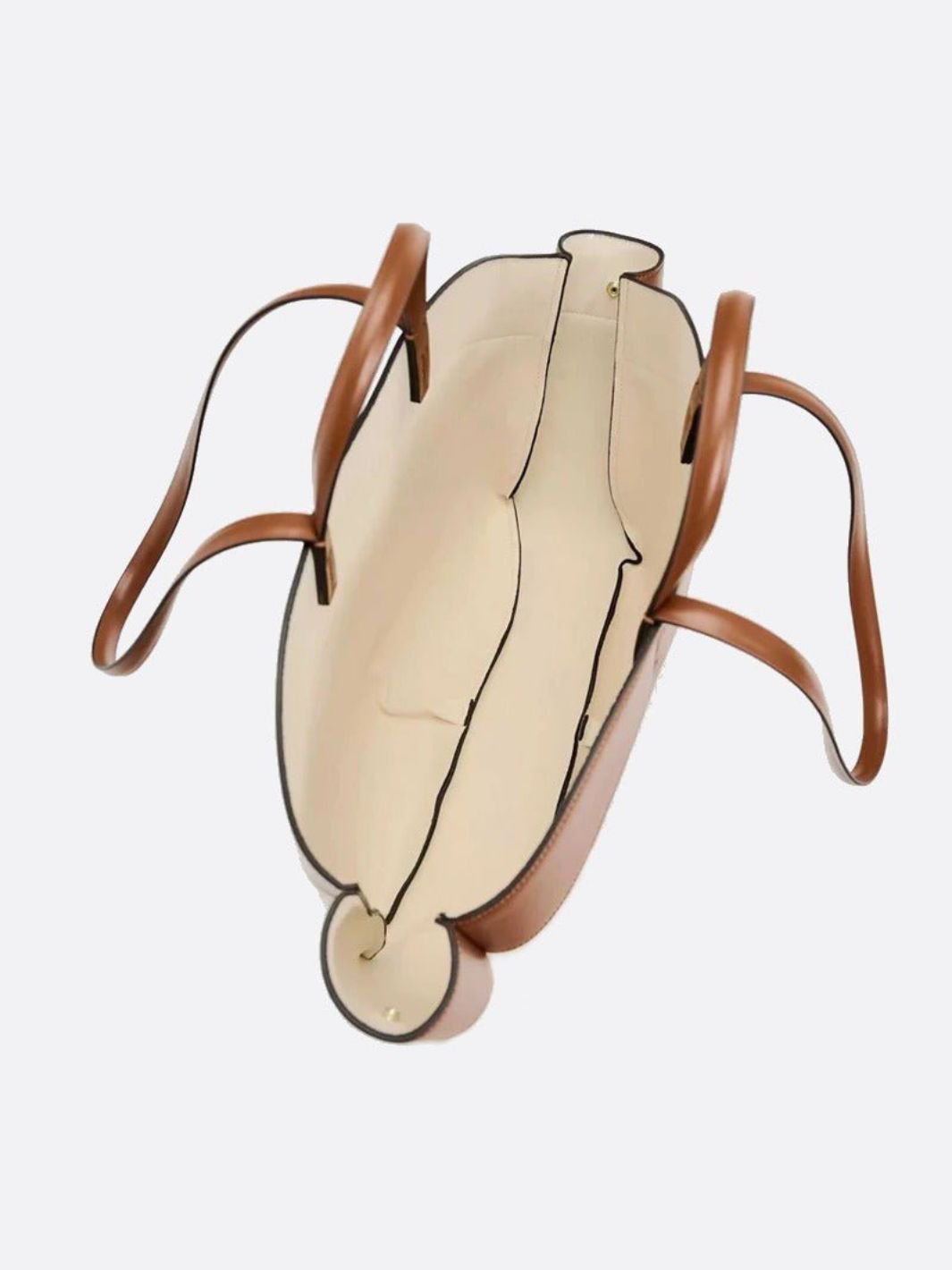 Amelia – Canvas & Leather Camel Tote Bag