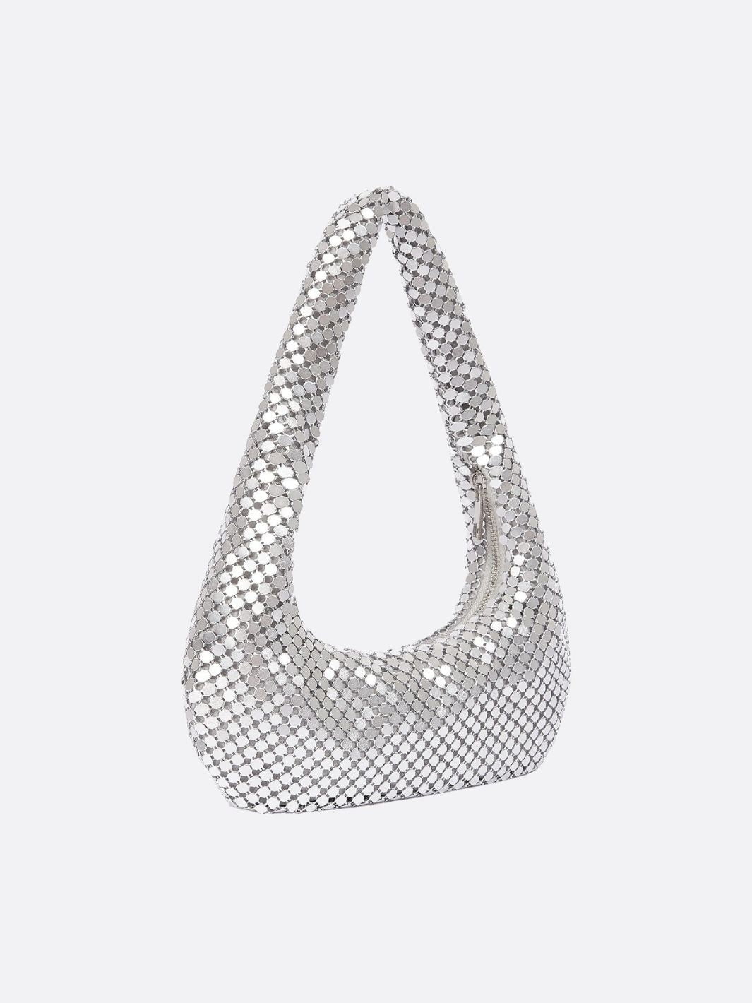 Celeste – Silver Sequin Shoulder Bag