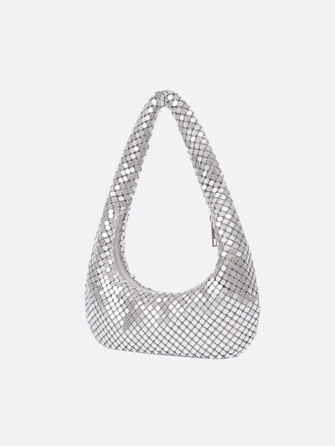 Celeste – Silver Sequin Shoulder Bag