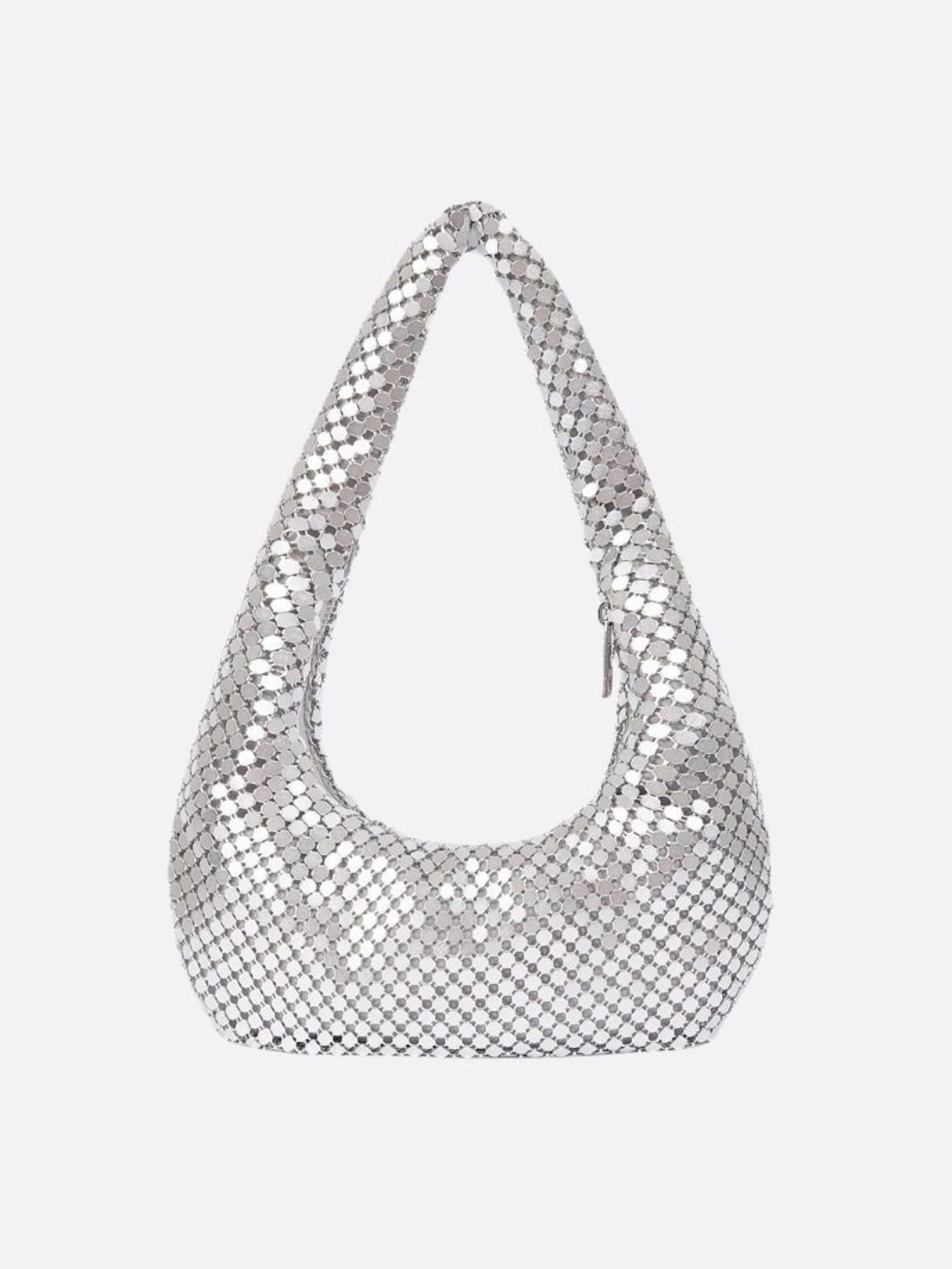 Celeste – Silver Sequin Shoulder Bag