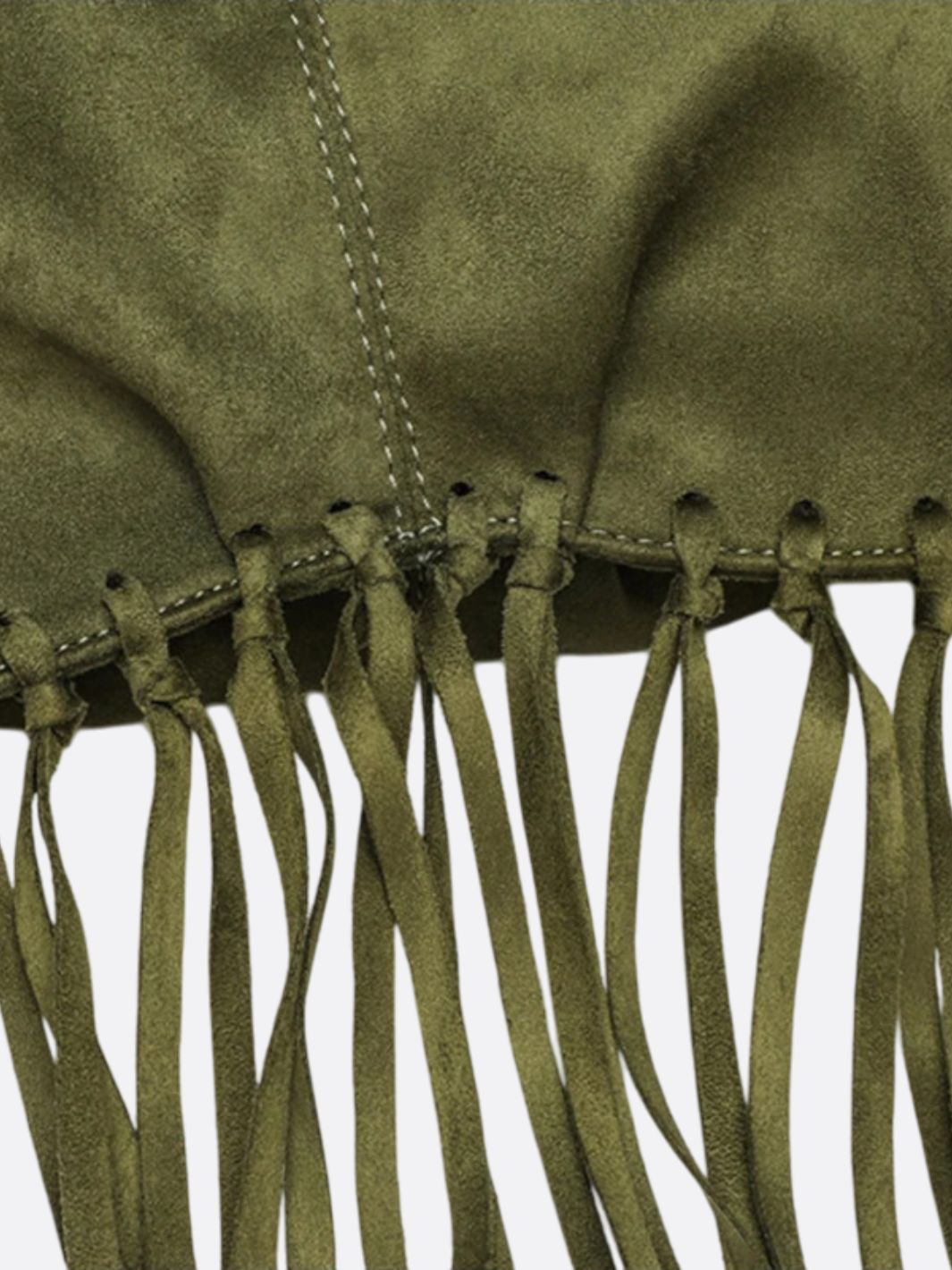 Sierra – Camel Suede Fringe Tote Bag