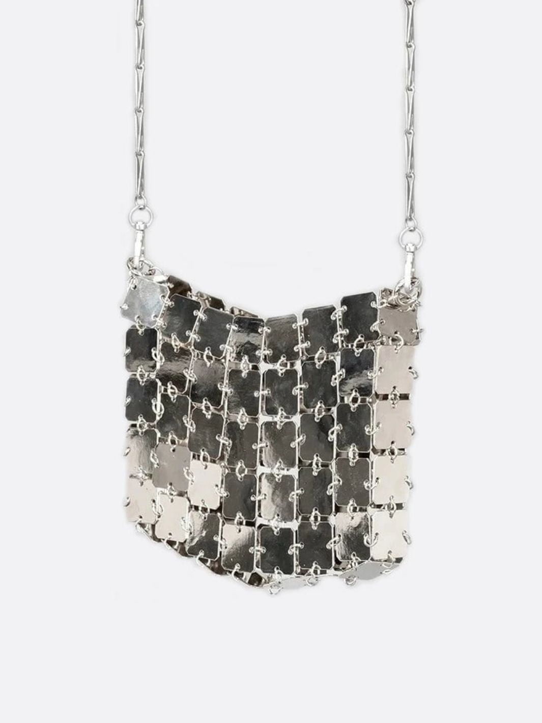 Sylvette | Silver Metallic Shoulder Bag – Bold & Shimmering