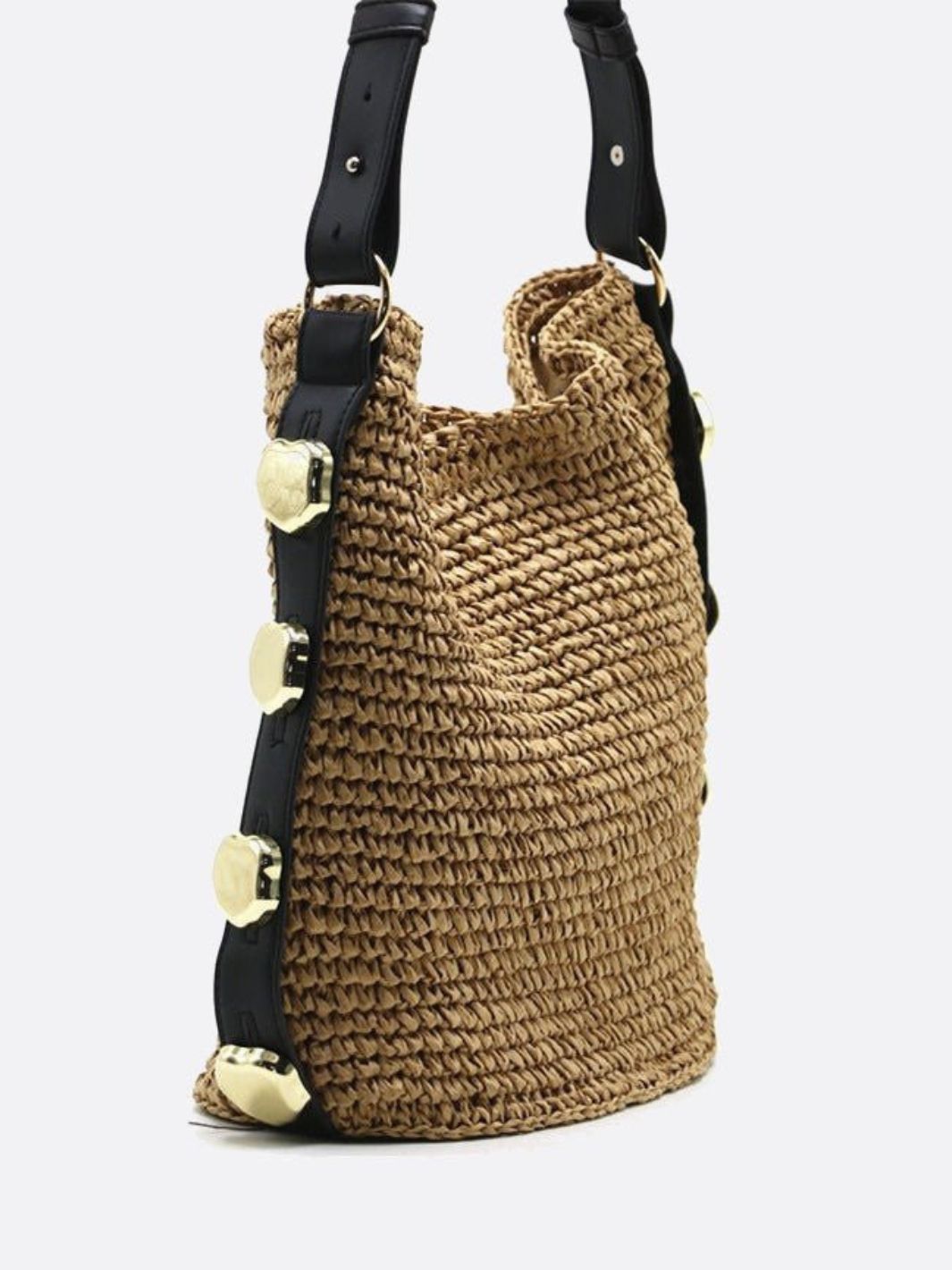 Natural Woven Shoulder Bag