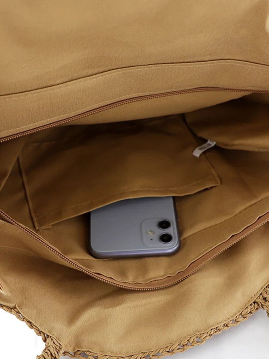 Boho Rainbow Crochet Straw Bag
