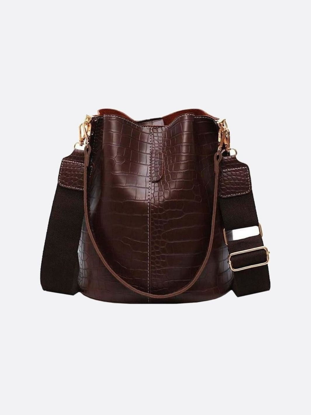 Raven Croc-Effect Bucket Bag