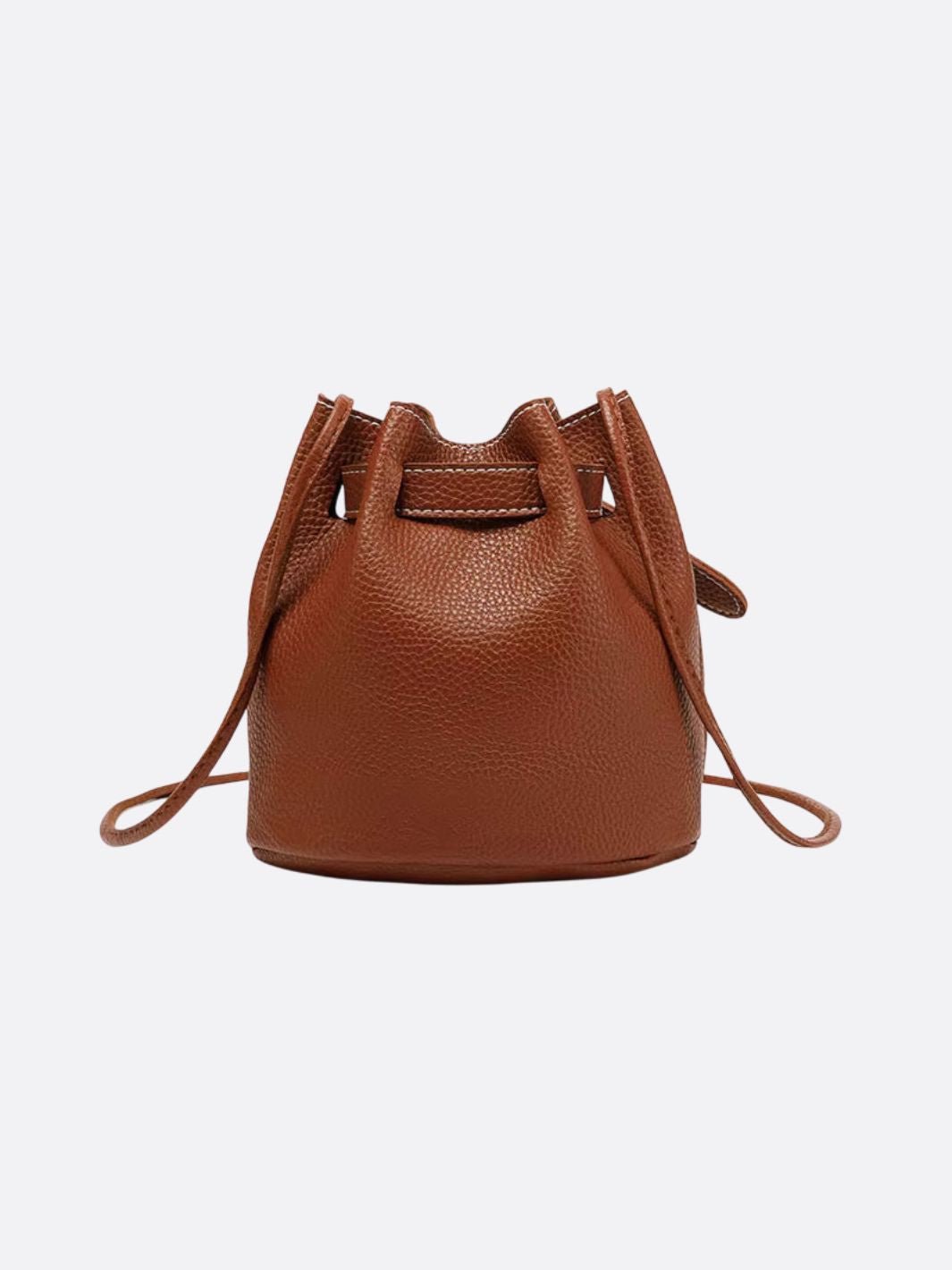 Elegant Leather Bucket Bag
