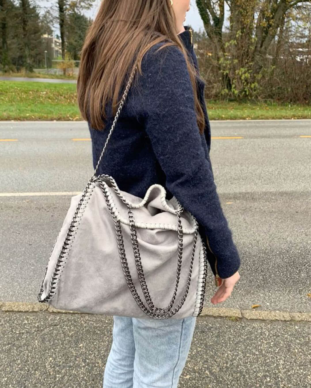 Seame Emma Large Handbag with Elegant Chain Handle