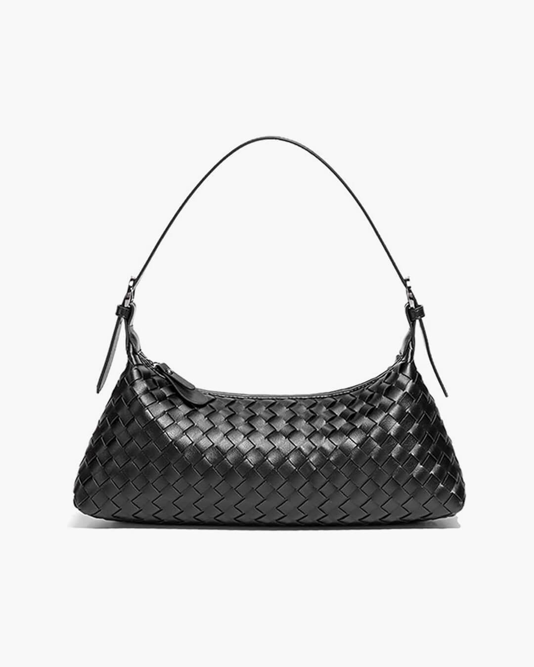Johanna – Vegan Leather Woven Shoulder Bag