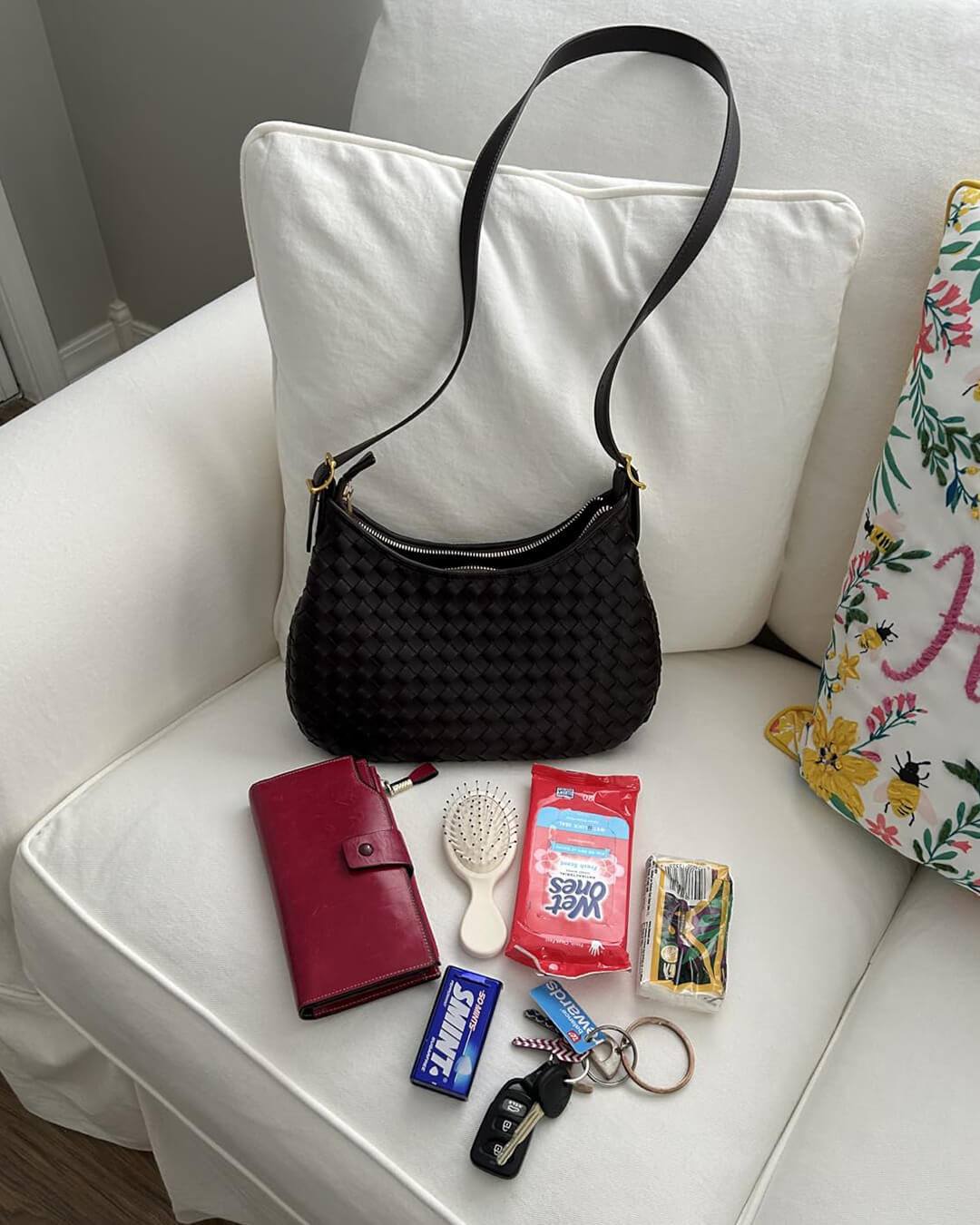 Miriam – Woven Leather Shoulder Bag